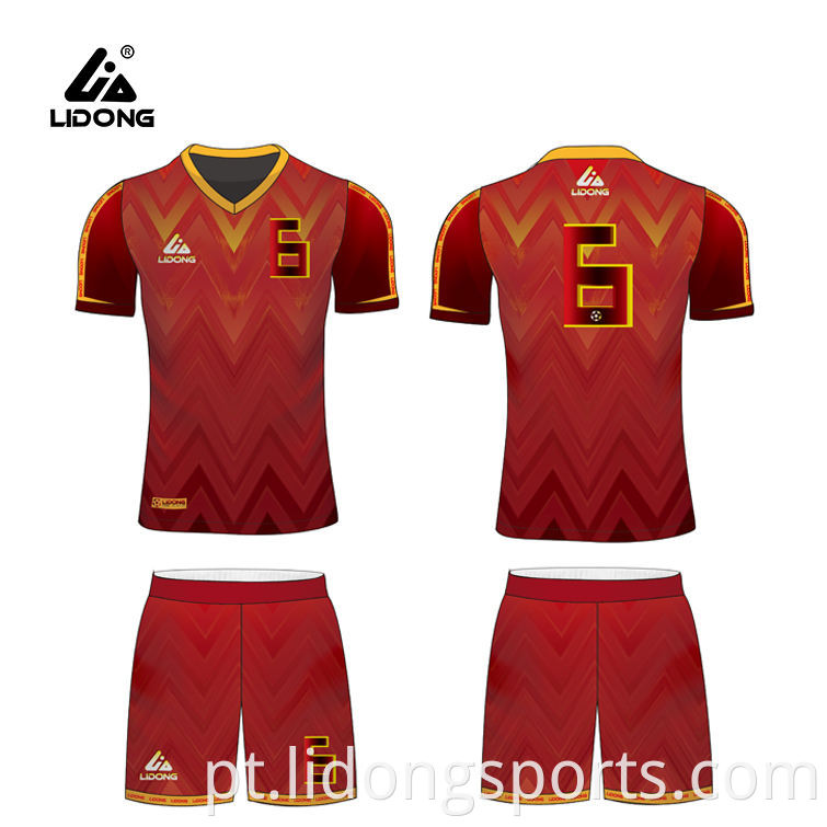 Super setembro China fábrica barato atacado personalizado jersey futebol equipe usar uniformes de futebol